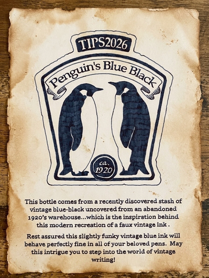 Penguin's Blue Black ca.1920 - TIPS2026 Commemorative Ink